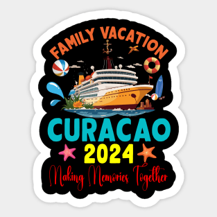 Family Vacation Curacao 2024 Family Matching Group Summer Sticker